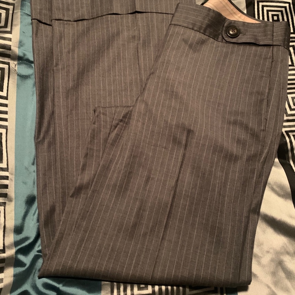 Grey pin striped j crew dress pants